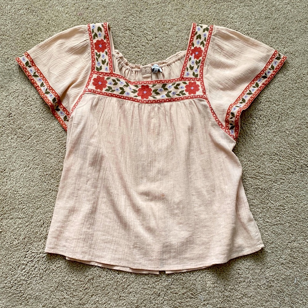 Madewell embroidered top